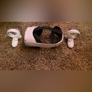Oculus quest 2 with an elite strap and leather face padding